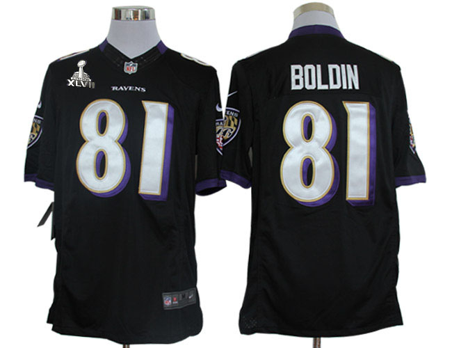 Nike Ravens 81 Boldin black limited 2013 Super Bowl XLVII Jersey