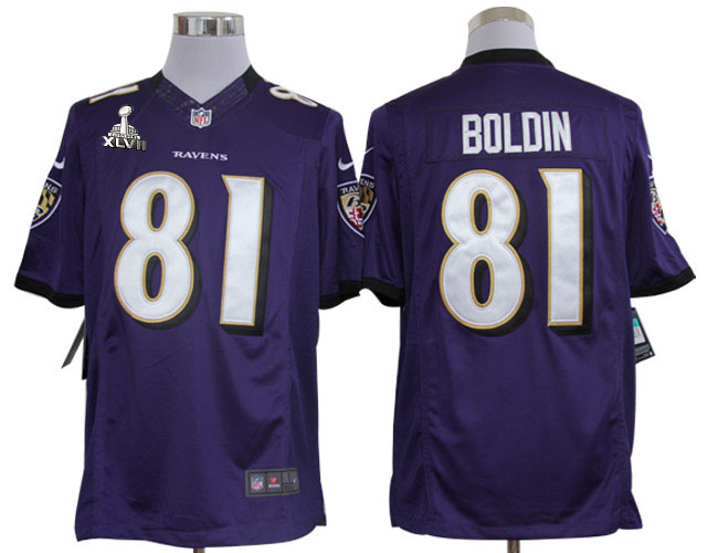 Nike Ravens 81 Boldin purple limited 2013 Super Bowl XLVII Jersey
