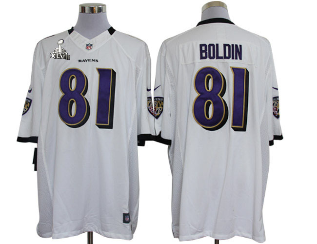 Nike Ravens 81 Boldin white limited 2013 Super Bowl XLVII Jersey