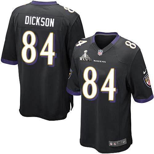 Nike Ravens 84 Dickson black Game 2013 Super Bowl XLVII Jersey