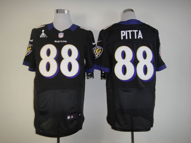 Nike Ravens 88 Pitta Black Elite 2013 Super Bowl XLVII Jersey