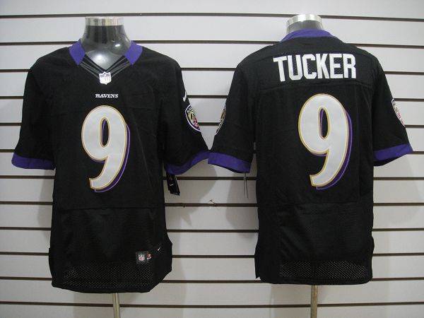 Nike Ravens 9 Tucker Black Elite Jerseys