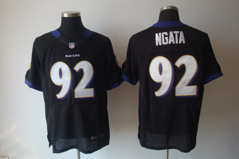 Nike Ravens 92 Ngata Black Elite Jersey - Click Image to Close