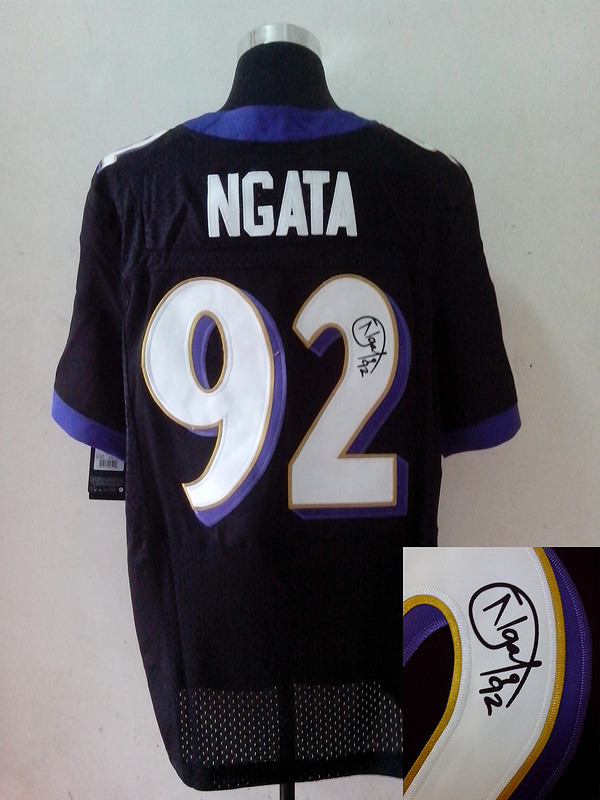 Nike Ravens 92 Ngata Black Signature Edition Jerseys
