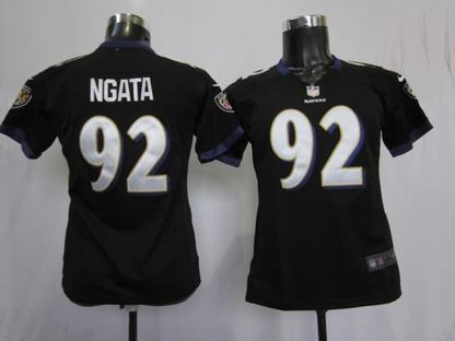 Nike Ravens 92 Ngata Black Women Game Jerseys