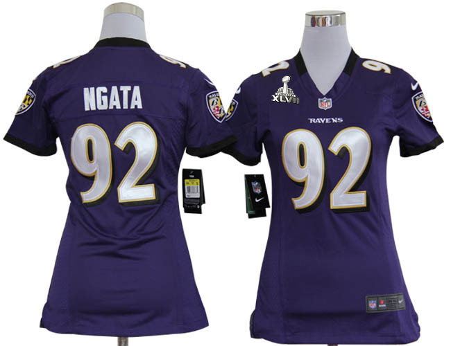 Nike Ravens 92 Ngata Purple Women Game 2013 Super Bowl XLVII Jersey - Click Image to Close