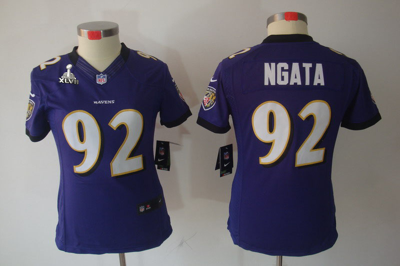Nike Ravens 92 Ngata Purple Women Limited 2013 Super Bowl XLVII Jersey