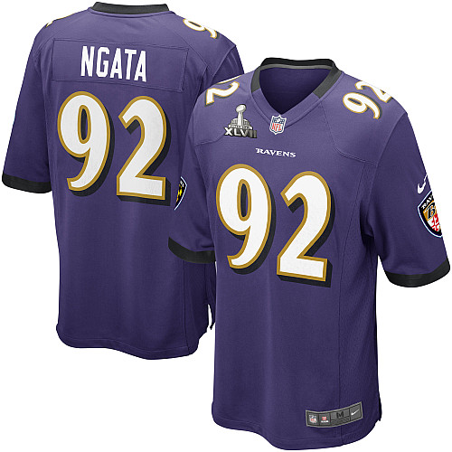 Nike Ravens 92 Ngata Purple game 2013 Super Bowl XLVII Jersey