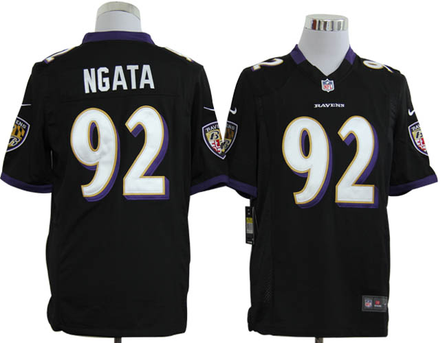 Nike Ravens 92 Ngata black Game Jerseys