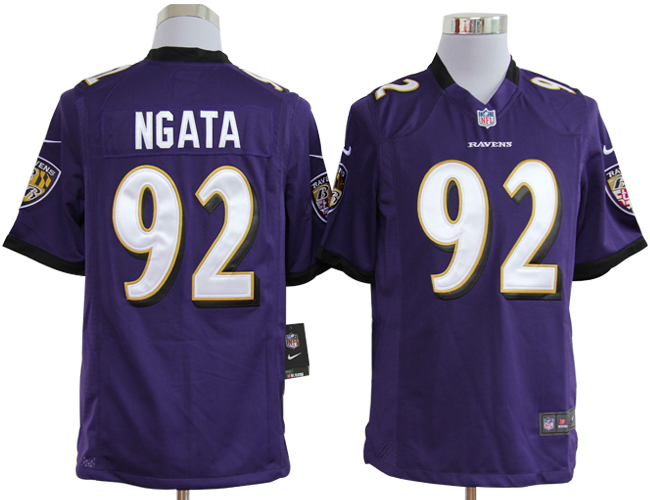 Nike Ravens 92 Ngata purple Game Jerseys