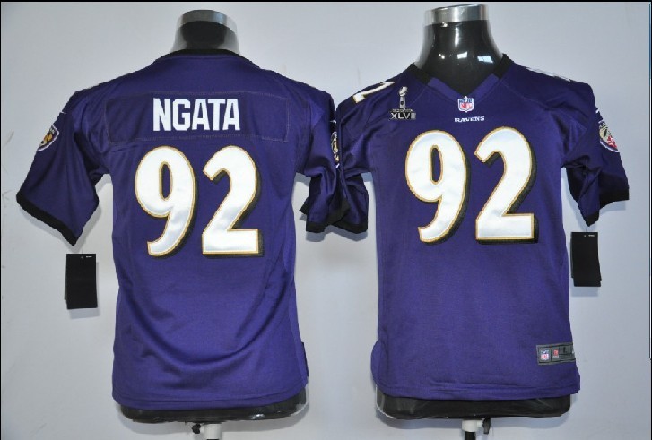 Nike Ravens 92 Ngata purple game youth 2013 Super Bowl XLVII Jerseys