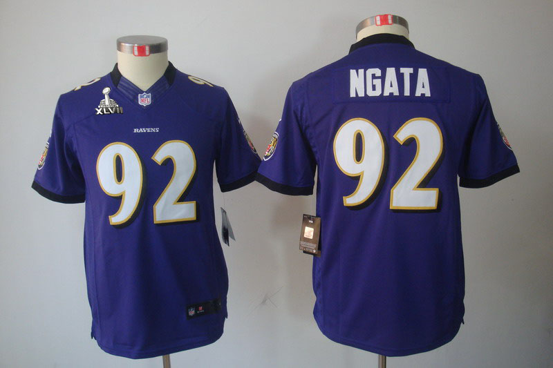 Nike Ravens 92 Ngata purple limited youth 2013 Super Bowl XLVII Jersey