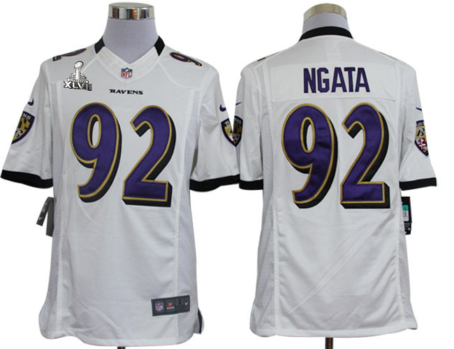 Nike Ravens 92 Ngata white limited 2013 Super Bowl XLVII Jersey