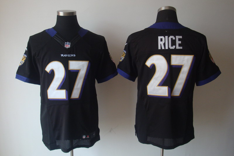 Nike Ravens RICK 27 Black Elite Jerseys