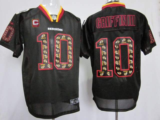 Nike Redskins 10 Griffin III Lights Out Black Elite Jerseys C Patch Jerseys Nike Redskins 10 Griffin III Lights Out Black Elite Jerseys C Patch Jerseys