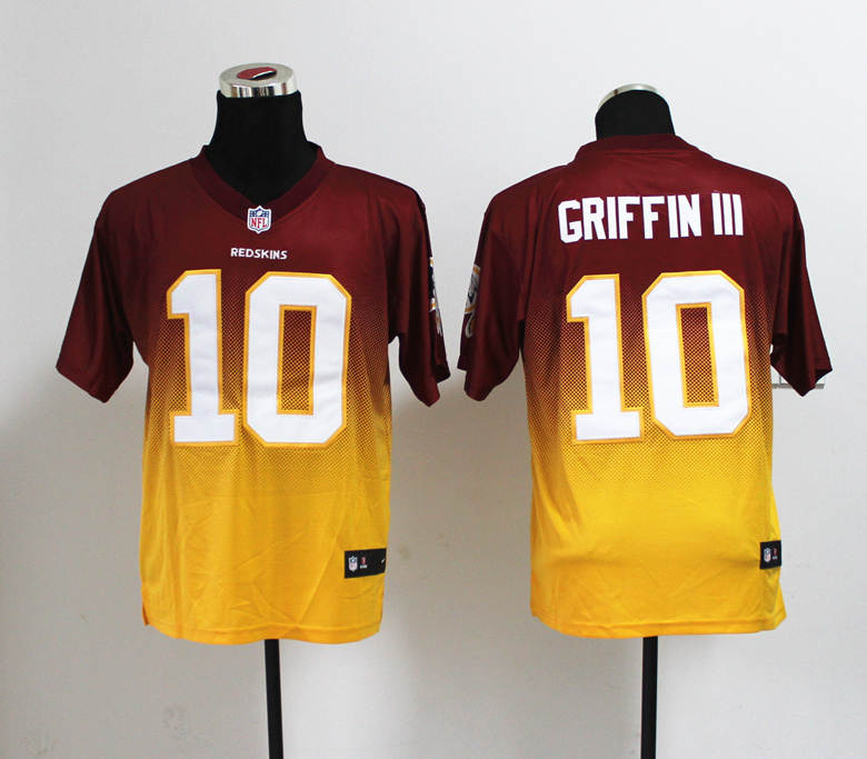 Nike Redskins 10 Griffin III Fadeaway Elite Drift II Jersey