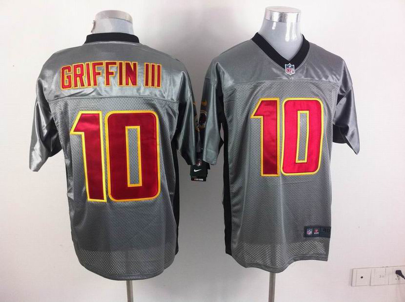 Nike Redskins 10 Griffin III Grey Shadow Elite Jerseys Nike Redskins 10 Griffin III Grey Shadow Elite Jerseys