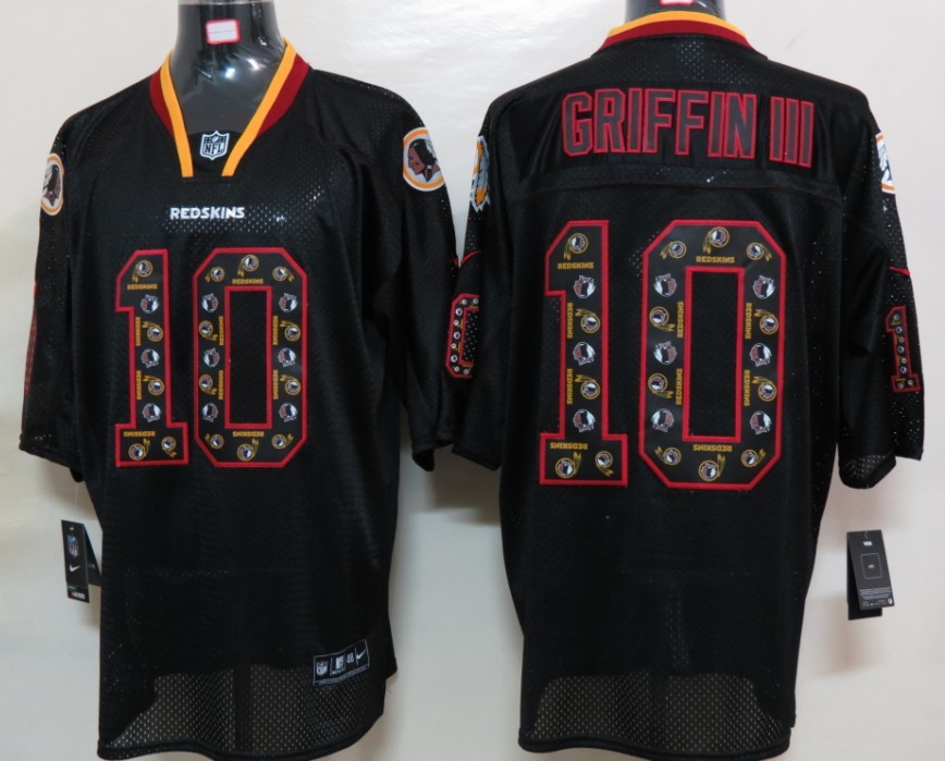 Nike Redskins 10 Griffin III Lights Out Black Elite Jerseys Nike Redskins 10 Griffin III Lights Out Black Elite Jerseys