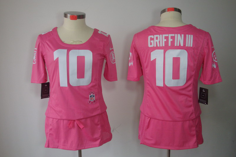 Nike Redskins 10 Griffin III Pink Women Elite Skirts