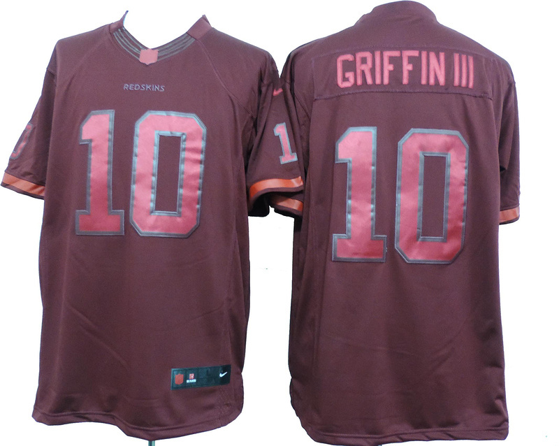 Nike Redskins 10 Griffin III Red Drenched Limited Jerseys