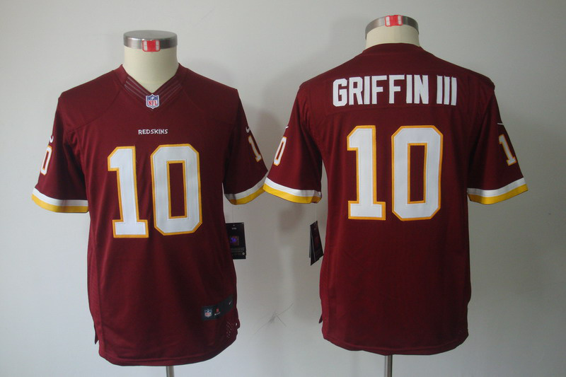 Nike Redskins 10 Griffin III Red Kids Limited Jerseys
