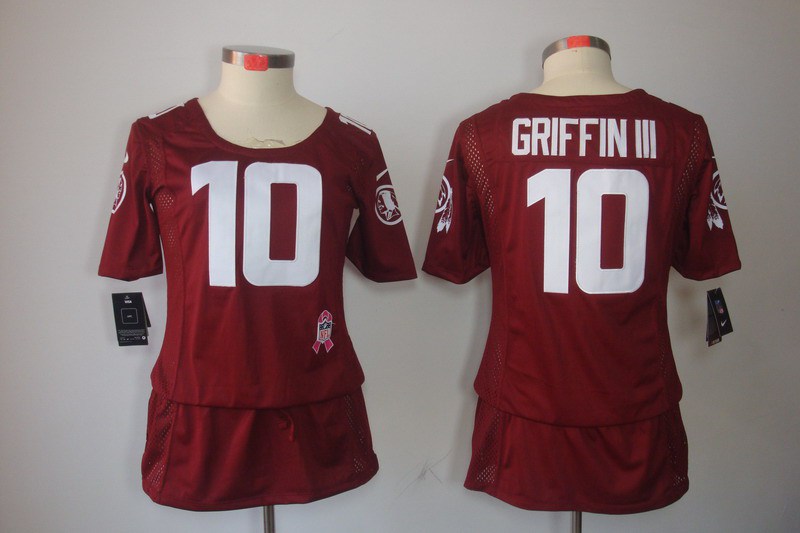 Nike Redskins 10 Griffin III Red Women Elite Skirts