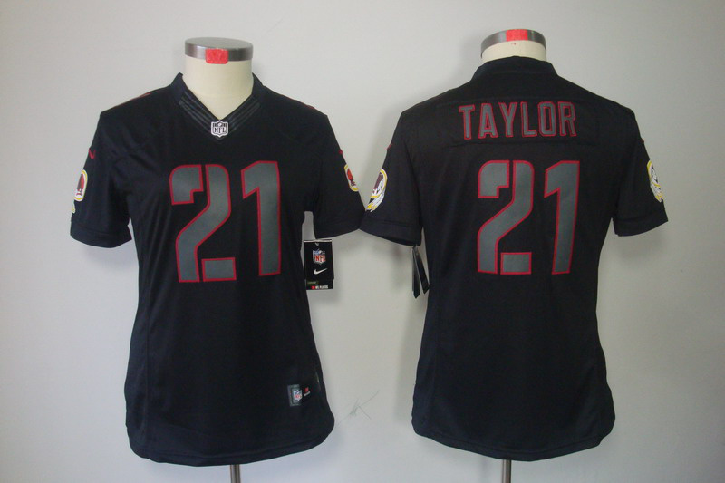 Nike Redskins 21 Taylor Black Impact Women Limited Jerseys