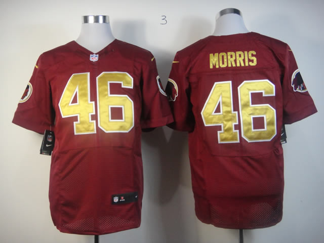 Nike Redskins 46 Morris Red Golden number Elite Jerseys Nike Redskins 46 Morris Red Golden number Elite Jerseys