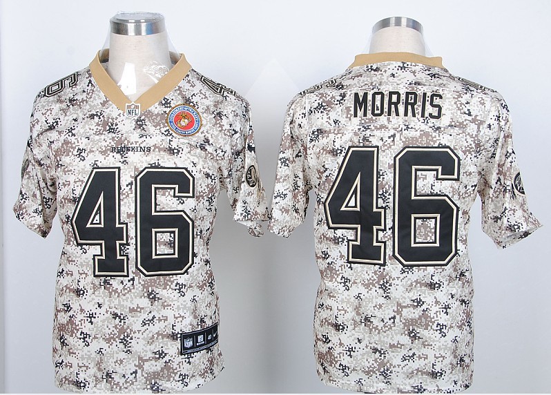 Nike Redskins 46 Morris US Marine Corps Camo Elite Jerseys