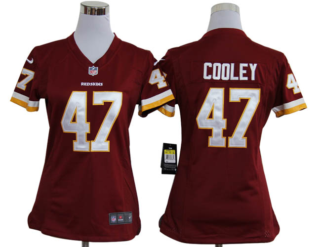Nike Redskins 47 COOLEY Red Women Game Jerseys