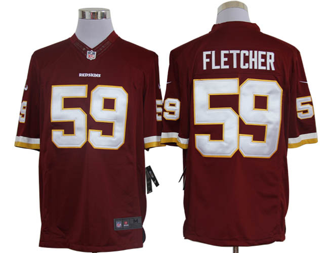 Nike Redskins 59 Fletcher Red Limited Jerseys