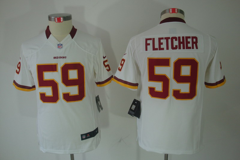 Nike Redskins 59 Fletcher White Kids Limited Jerseys