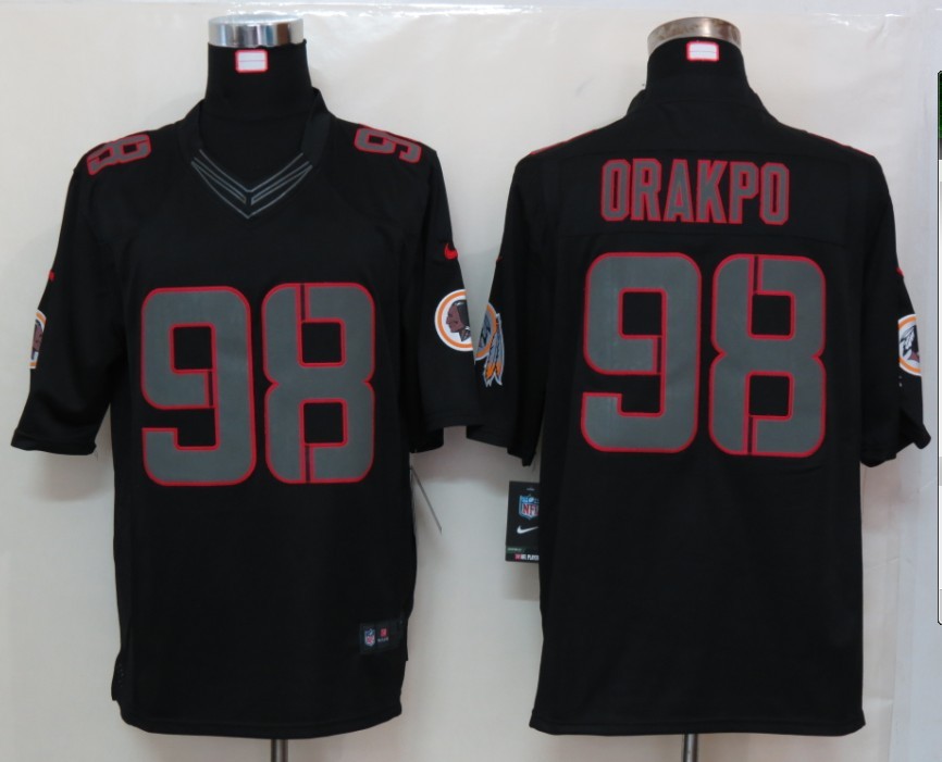 Nike Redskins 98 Orakpo Black Impact Limited Jerseys