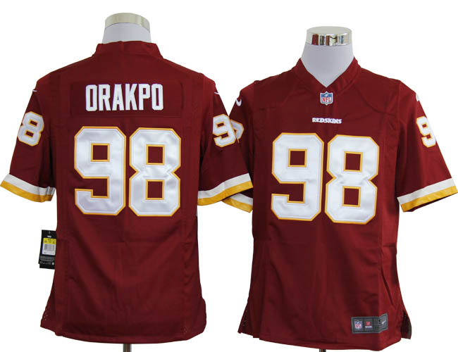 Nike Redskins 98 Orakpo Red Game Jerseys - Click Image to Close