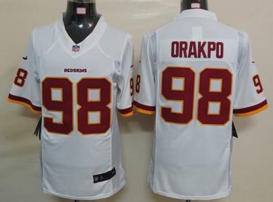 Nike Redskins 98 Orakpo White Limited Jerseys