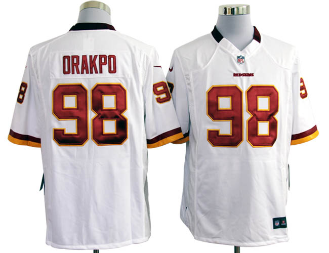 Nike Redskins 98 Orakpo white Game Jerseys - Click Image to Close
