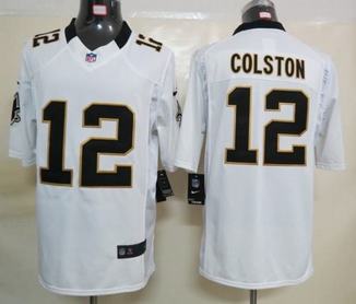Nike Saints 12 Colston White Limited Jerseys