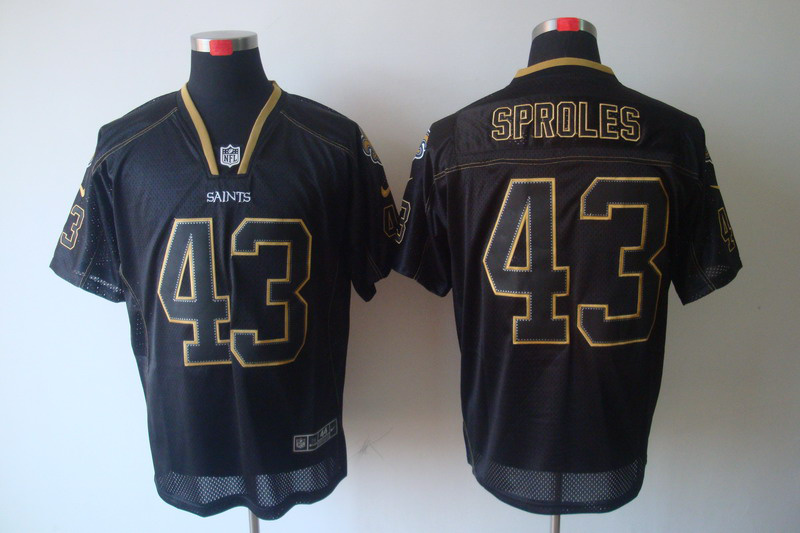 Nike Saints 43 Sproles Black Shadow Elite Jerseys