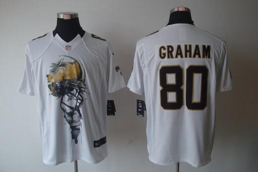 Nike Saints 80 Graham White Helmet Tri-Blend Limited Jerseys