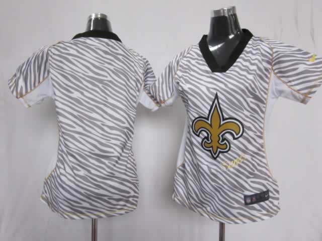 Nike Saints Blank Women Zebra Jerseys