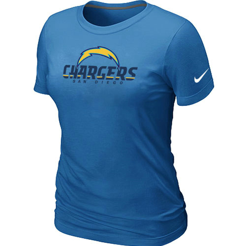 Nike San Diego Chargers Authentic Logo Women's T-Shirt L.Blue