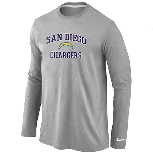 Nike San Diego Chargers Heart & Soul Long Sleeve T-Shirt Grey