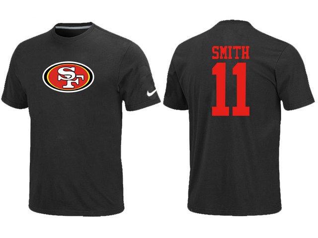 Nike San Francisco 49ers 11 SMITH Name & Number T-Shirt Black