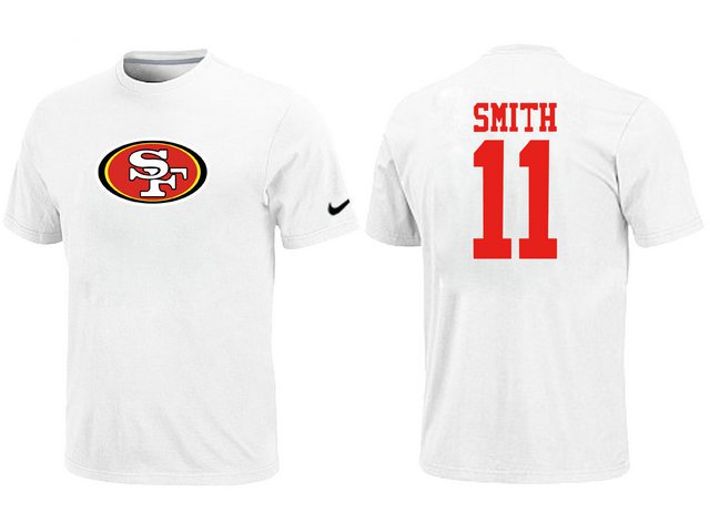 Nike San Francisco 49ers 11 SMITH Name & Number T-Shirt White