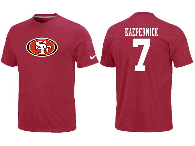 Nike San Francisco 49ers 7 Kaepernick Name & Number T-Shirt Red