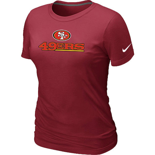 Nike San Francisco 49ers Authentic Logo Women's T-Shirt Red
