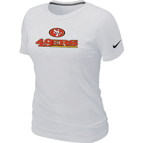 Nike San Francisco 49ers Authentic Logo Women's T-Shirt White