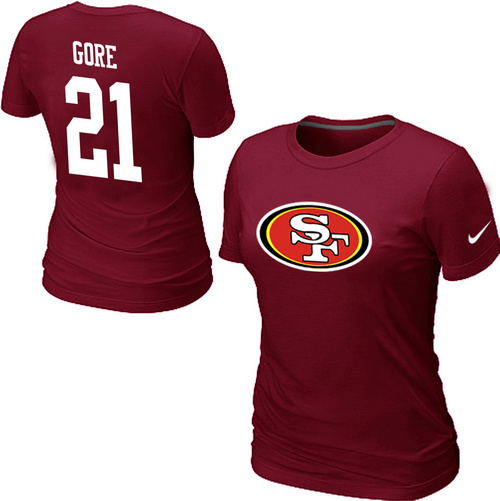 Nike San Francisco 49ers Frank Gore Name & Number Women's T-Shirt Red