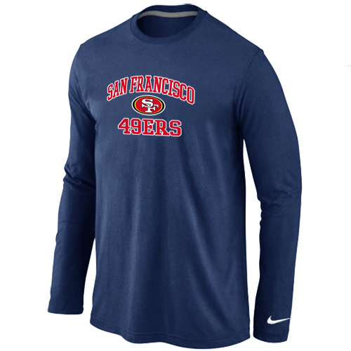 Nike San Francisco 49ers Heart&Soul Long Sleeve T-Shirt D.Blue - Click Image to Close