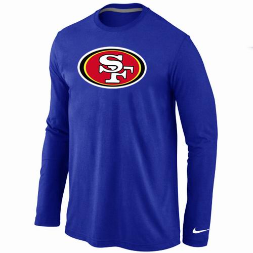 Nike San Francisco 49ers Logo Long Sleeve T-Shirt Blue